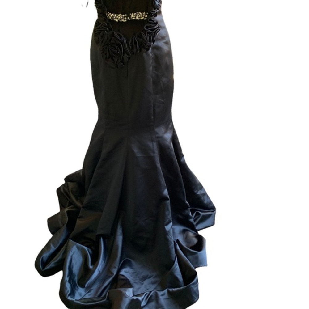 NWT Sadie Robertson Original Rosette Sherri Hill Black Trumpet Prom Gown Dress - Picture 8 of 10